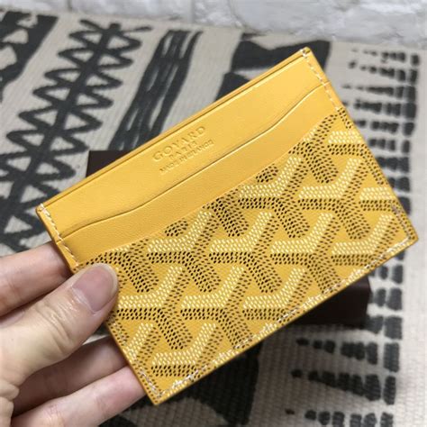 goyard yellow card holder|goyard card holder retail price.